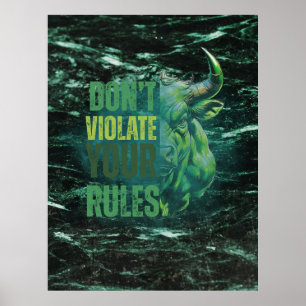 Bull design Reminder Motivation Poster