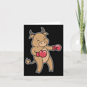 Bull Does Boxing Card