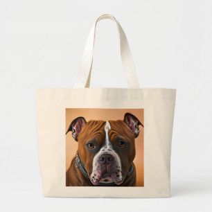Bull Dog Large Tote Bag