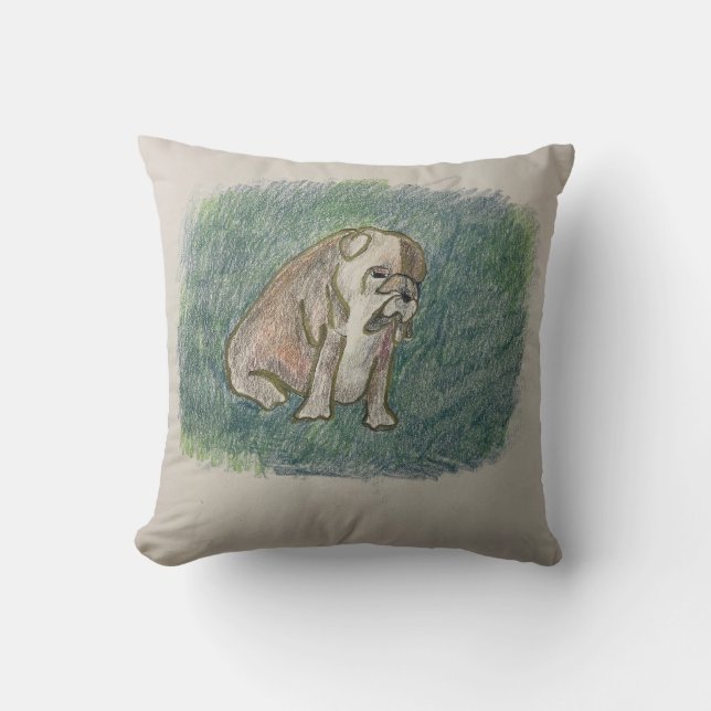 Bull Dog Pillow (Front)