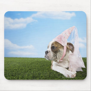 Bull Dog puppy princess Mouse Pad