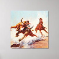 “Bull Dogger” Western Art by Will James