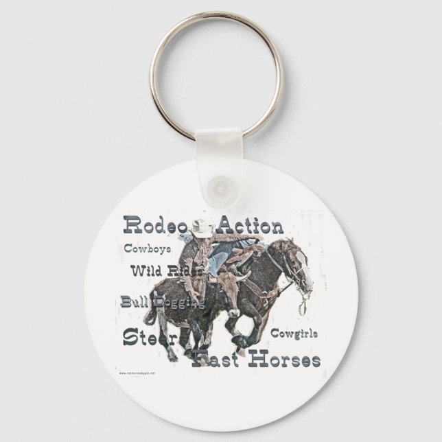 Bull Dogging II Key Ring (Front)