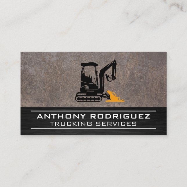 Bull Dozer | Construction Vehicle Business Card (Front)
