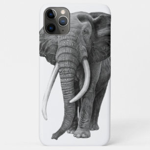 Bull elephant - Drawing in pencil Case-Mate iPhone Case