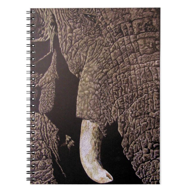 Bull Elephant Spiral Notebook (Front)