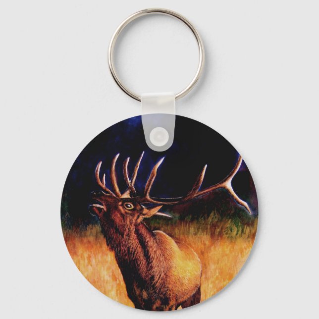Bull Elk Call Of The Wild Key Chain (Front)
