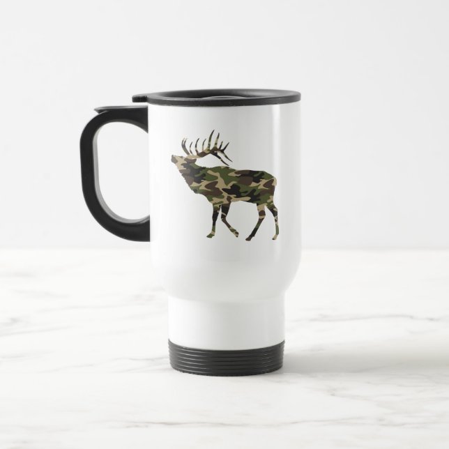 Bull Elk Camo       Travel Mug (Left)