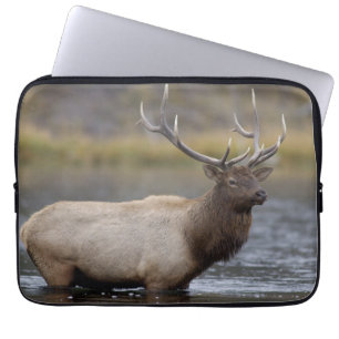 Bull Elk Crossing   Yellowstone National Park Laptop Sleeve