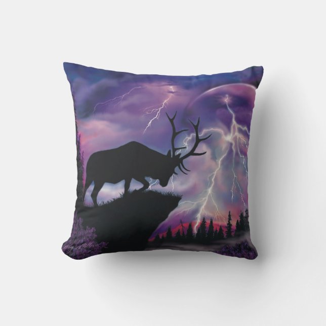 Bull Elk Cushion (Front)