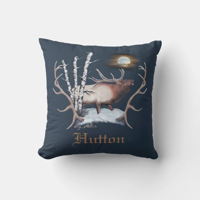 Bull Elk Cushion (Front)