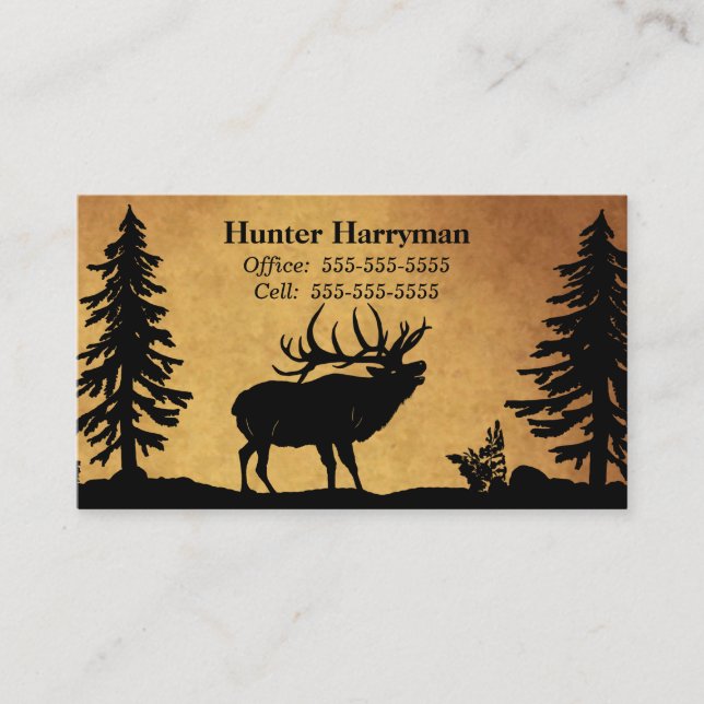 Bull Elk Hunter Outfitters Professional Business Card (Front)