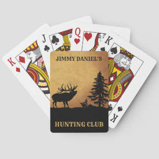Bull Elk Hunting Club Lodge Playing Cards