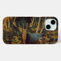 Bull Elk in Autumn Forest