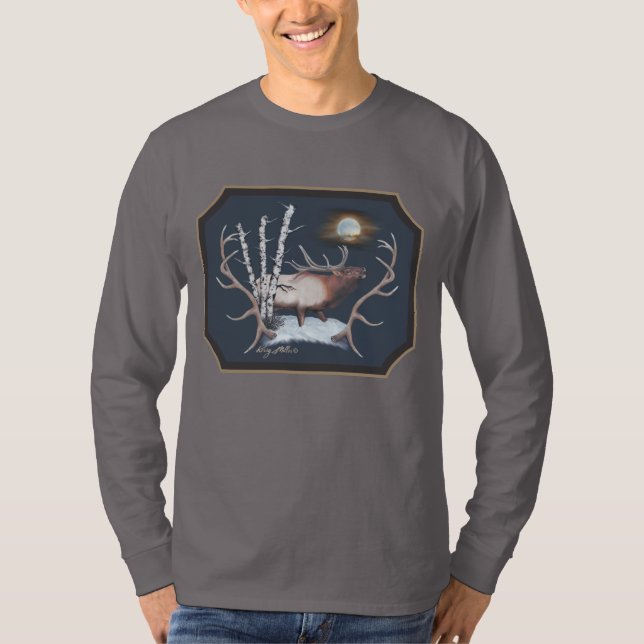 Bull Elk Long Sleeve T-Shirt (Front)