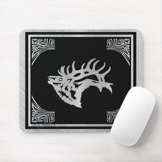 Bull Elk Mouse Pad (With Mouse)