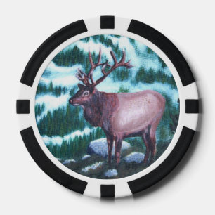 Bull Elk Poker Chips