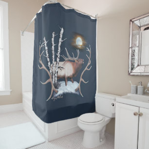 Bull Elk Shower Curtain