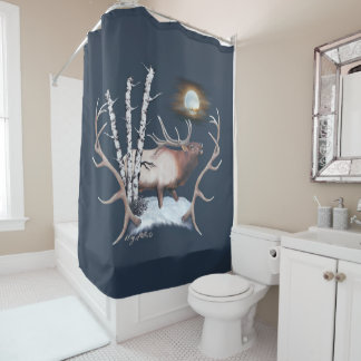 Bull Elk Shower Curtain