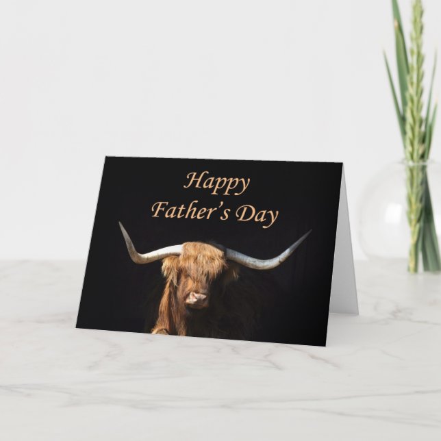 Bull Father's Day card (Front)