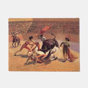 Bull Fight in Mexico (by Frederic Remington) Doormat