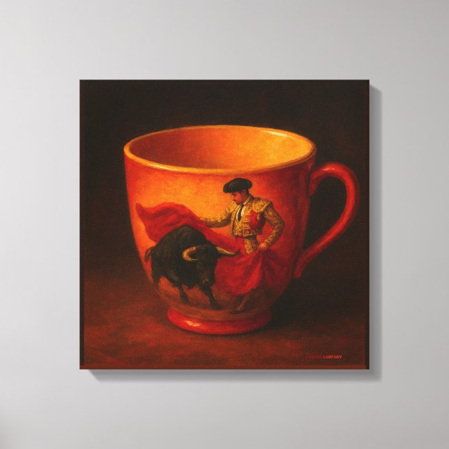 Bull fighter torero canvas print (Front)