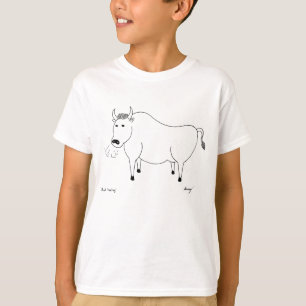 Bull Folk Art Kids Basic T-Shirt