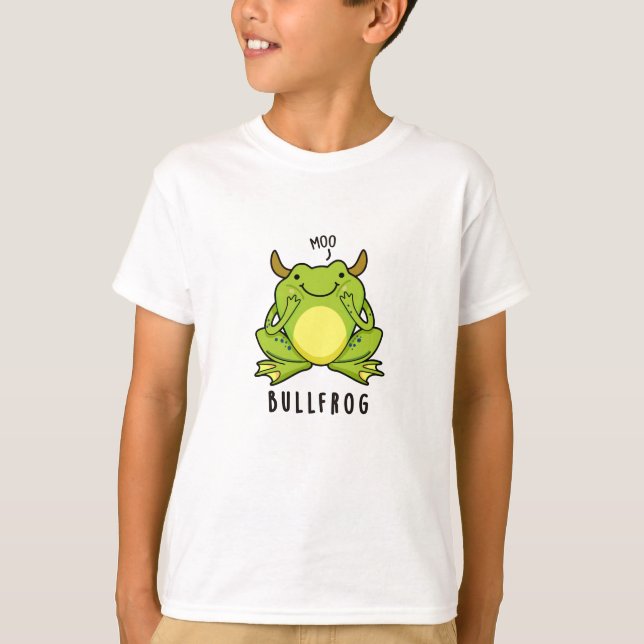 Bull Frog Funny Animal Frog Pun  T-Shirt (Front)