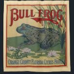 Bull Frog Shower Curtain<br><div class="desc">This vintage fruit crate label has been reproduced on a shower curtain.   Fantastic old Bull Frog illustration!</div>