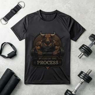 Bull Gym Motivation T-Shirt | Focus On The Process
