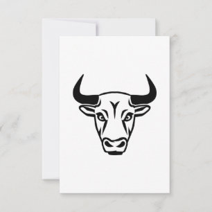 Bull head horns