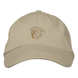 Bull Head Outline Embroidered Hat