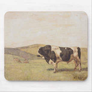 Bull in a Swiss Landscape (by Ferdinand Hodler) Mouse Pad