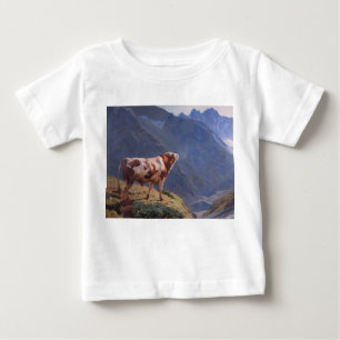 Bull in the Alps (by Eugène Burnand) Baby T-Shirt