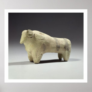 Bull in the Ubaid style, c.4000-3500 BC (terracott Poster