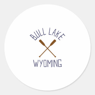 Bull Lake Wyoming Outdoors Vintage 2  Classic Round Sticker