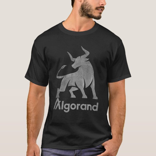 Bull Market Algorand ALGO Coin Crypto Token Wallet T-Shirt (Front)