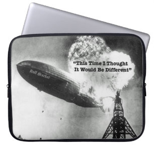 Bull Market Crash Humour Laptop Sleeve