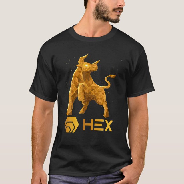 Bull Market HEX Coin To The Moon Crypto Token Bloc T-Shirt (Front)