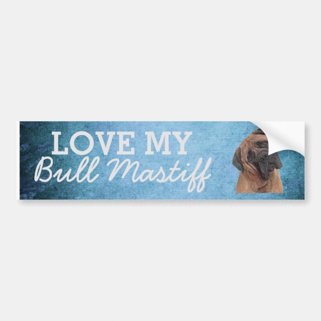 Bull Mastiff bumper sticker (Front)