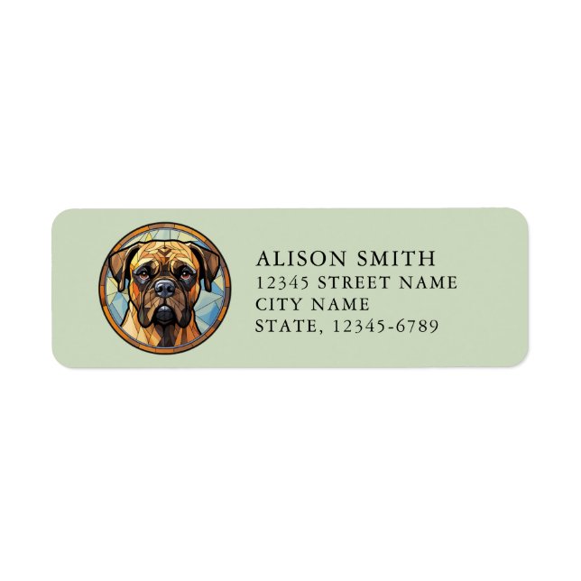 Bull Mastiff Return Address Label (Front)