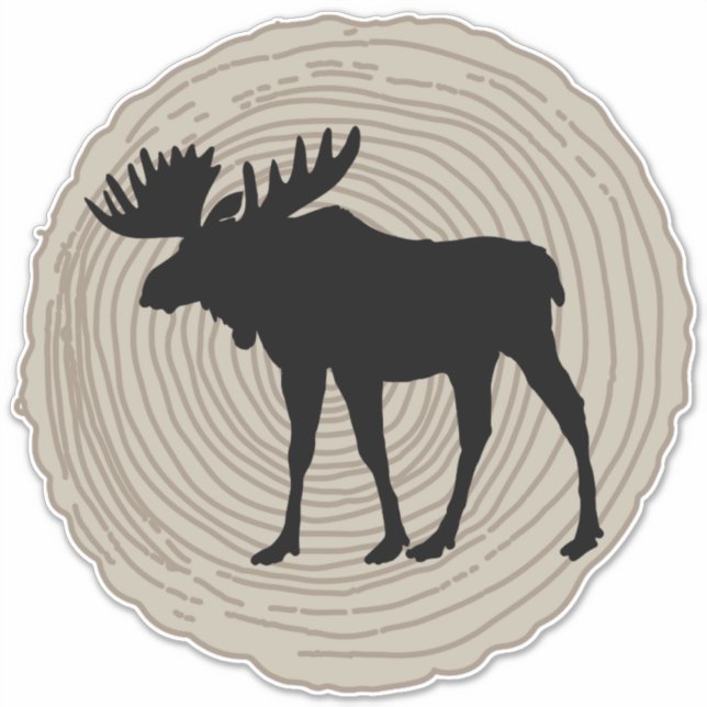 Bull Moose Animal Nature Rustic (Front)