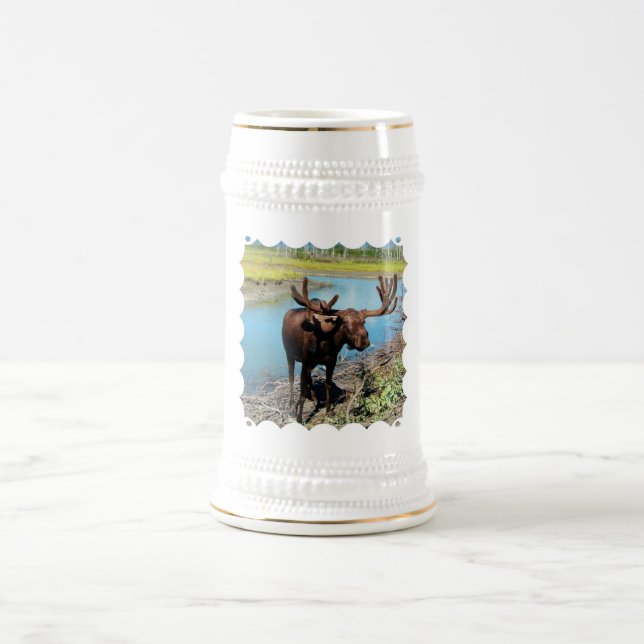 Bull Moose Beer Stein (Center)