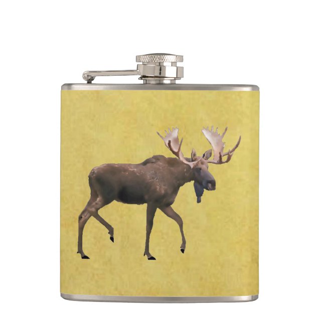Bull Moose Hip Flask (Front)