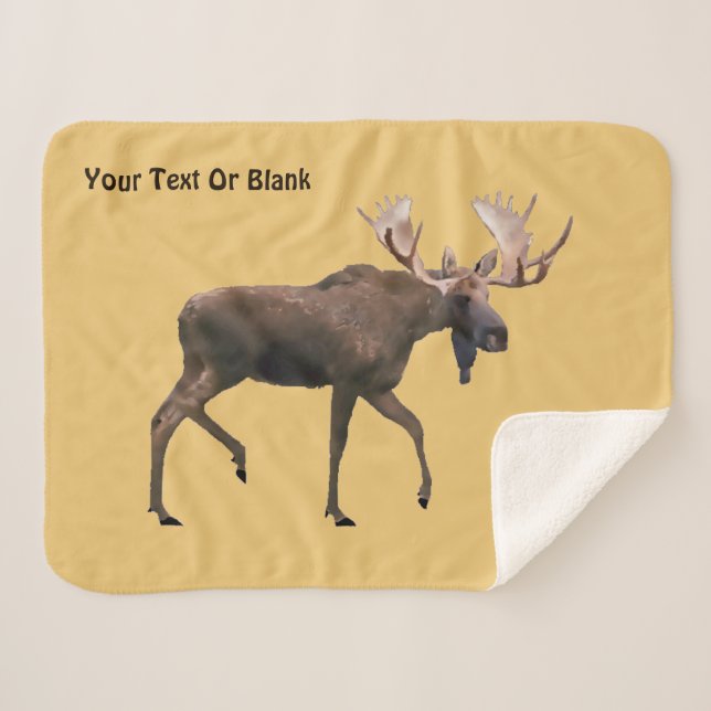 Bull Moose Sherpa Blanket (Front (Horizontal))