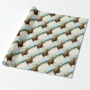 Bull Moose Wrapping Paper