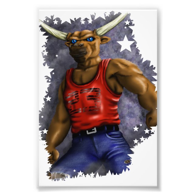 bull photo print (Front)