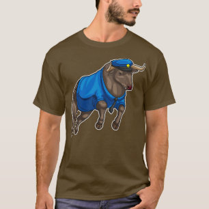 Bull Police Cop Police hat T-Shirt