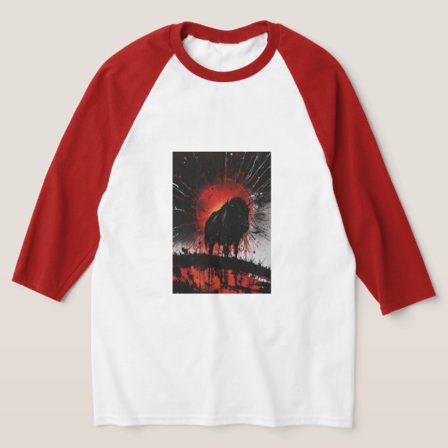 Bull Raglan T-Shirt (Laydown)