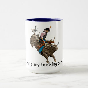 Bull rider mug